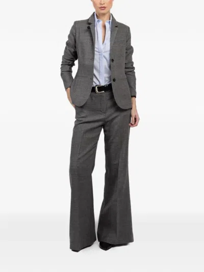Hannes Roether Buttoned Notched-lapels Blazer In Gray