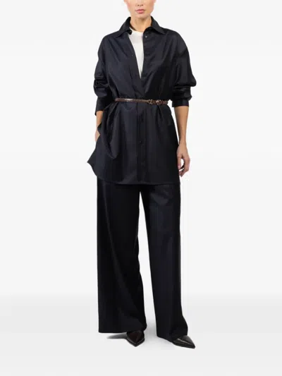 Dušan Buttoned Oversized Shirt In Black