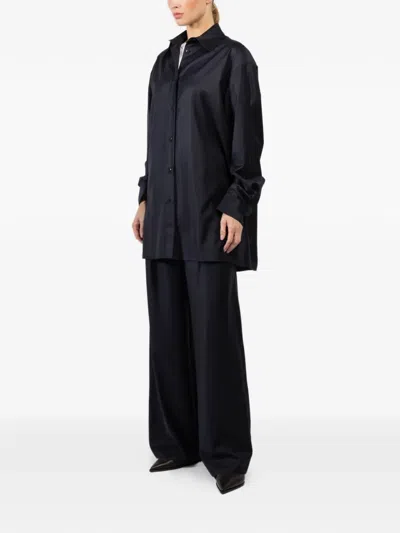 Dušan Buttoned Oversized Shirt In Black