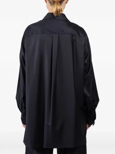 Dušan Buttoned Oversized Shirt In Black