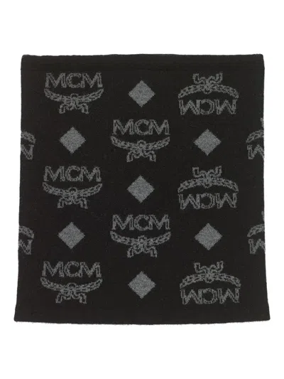 Mcm Logo-patch Neck Warmer In Black