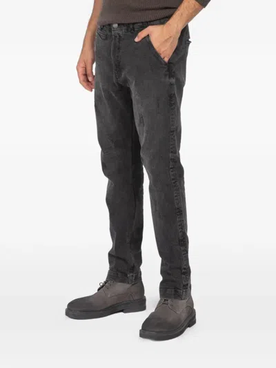 Hannes Roether Button-fastening Textured Trousers In Gray