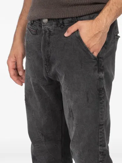 Hannes Roether Button-fastening Textured Trousers In Gray