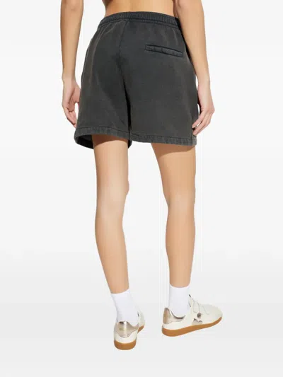 Isabel Marant Étoile Miranae Drawstring Embroidered Shorts In Gray