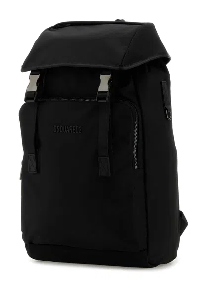 Dsquared2 Dsquared Black Nylon Urban Backpack In Pink