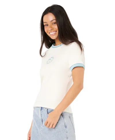 Rip Curl Women's Shore Break Fitted Pull-on T-shirt In White