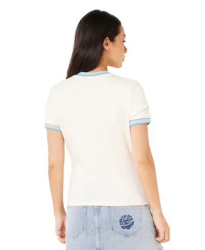 Rip Curl Women's Shore Break Fitted Pull-on T-shirt In White
