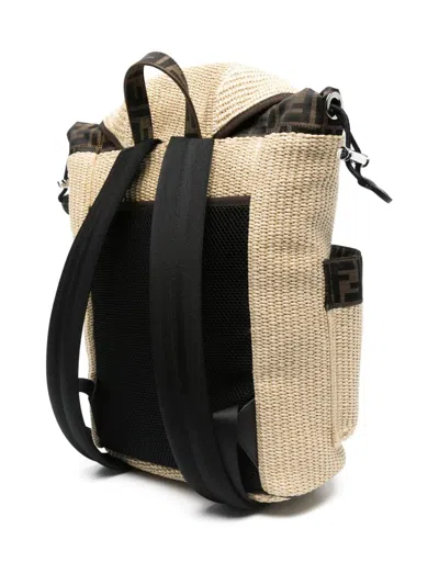 Fendi Kids Chiccodi Riso Kids Backpack In Neutral