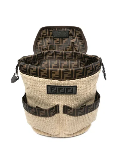 Fendi Kids Chiccodi Riso Kids Backpack In Neutral
