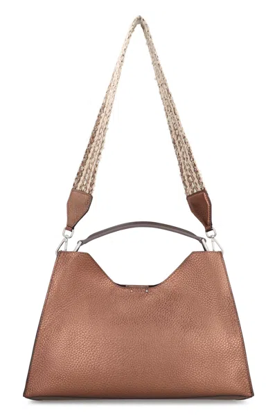 Gianni Chiarini Aurora Leather Handbag In Brown