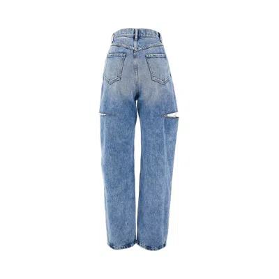 Maison Margiela High-rise Jeans With Side Rips In Blue
