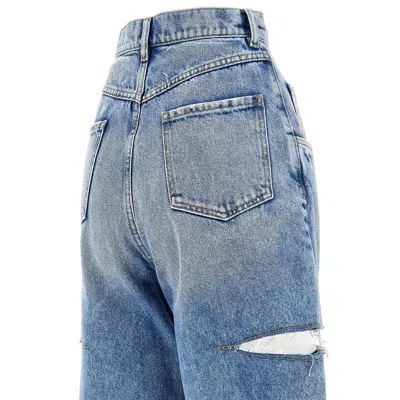 Maison Margiela High-rise Jeans With Side Rips In Blue