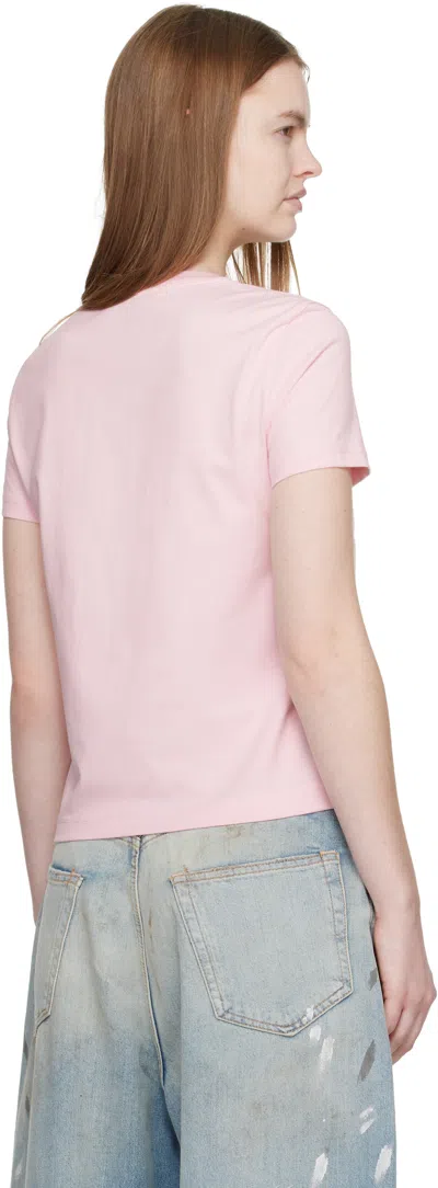 Casablanca Women Airbrush Smiley Fitted Short-sleeve T-shirt In Pink