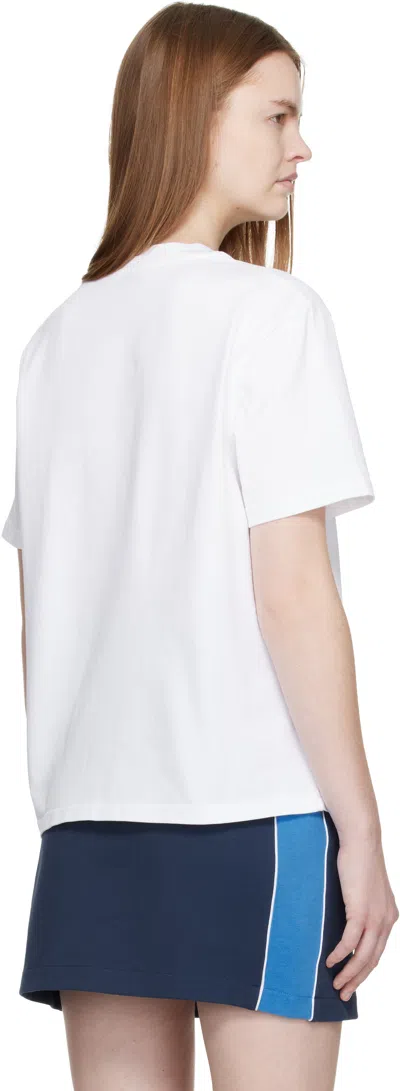 Casablanca Tennis Club Boxy Front Flame Cotton T-shirt In White