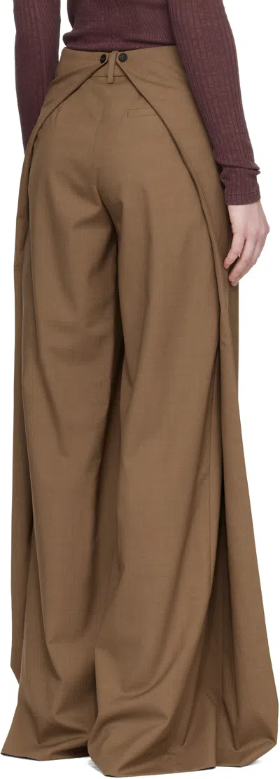 Mugler Brown Super Fine Mela Trousers In Brown