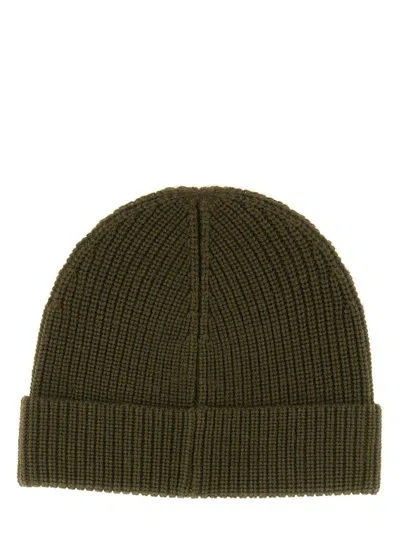 Isabel Marant Wool Hat With Logo Patch In Green