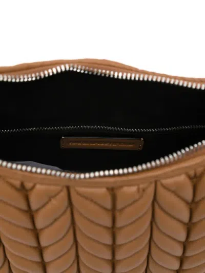 Karl Lagerfeld Quilted Shoulder Bag In Burgundy