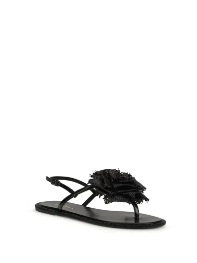 Le Silla Rose Embellishment Sandals In Black