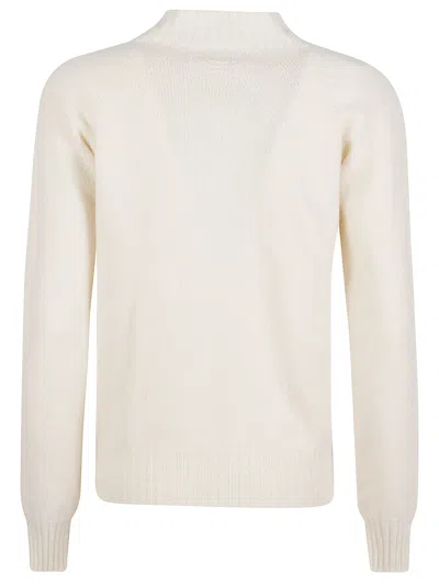 Drumohr Crew Neck Sweater In White