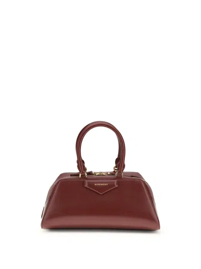Givenchy Bordeaux Calf Leather Bos Taurus Handbag In Pattern