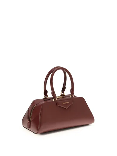 Givenchy Bordeaux Calf Leather Bos Taurus Handbag In Pattern