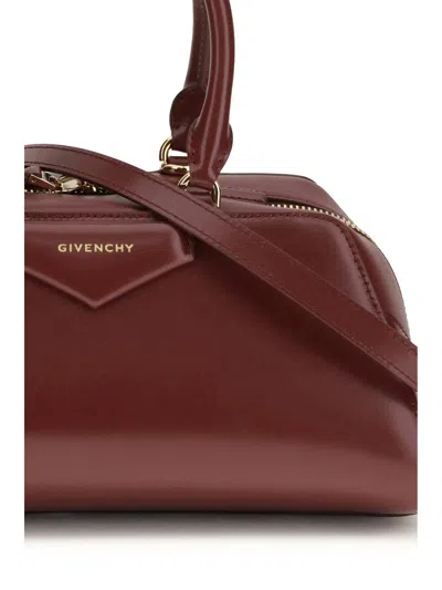Givenchy Bordeaux Calf Leather Bos Taurus Handbag In Pattern