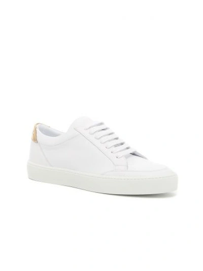 Shop Burberry Salmond Sneakers In Optic White|bianco