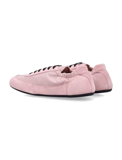 Prada Collapse Re-nylon And Suede Womans Sneakers In Pink