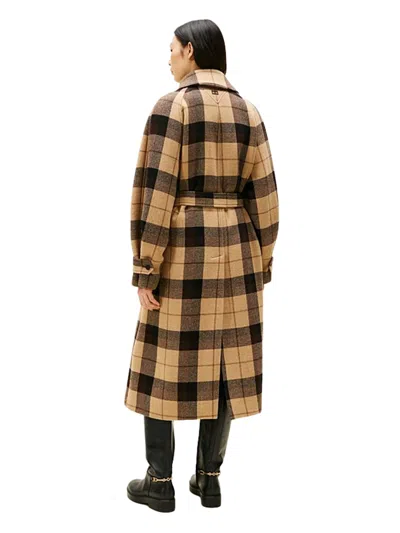 Tommy Hilfiger Wool Coat In Brown