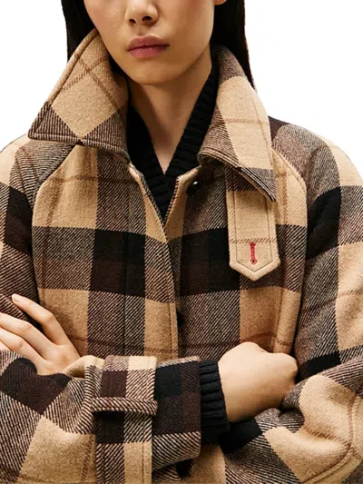 Tommy Hilfiger Wool Coat In Brown