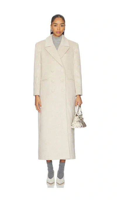 Aexae Wool Oversized Blazer Coat In Metallic