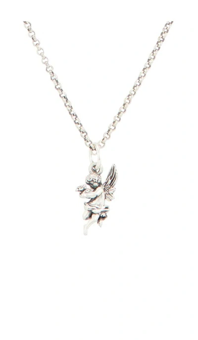 Serge De Nimes Cherub Necklace In Silver