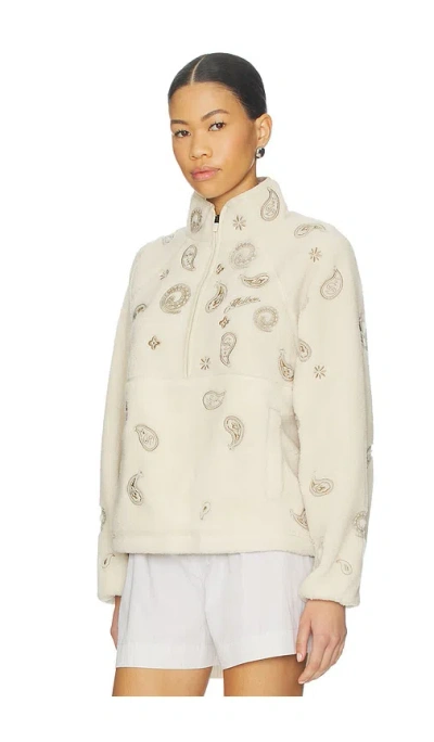 Malbon Golf Blair Fleece Pullover In White