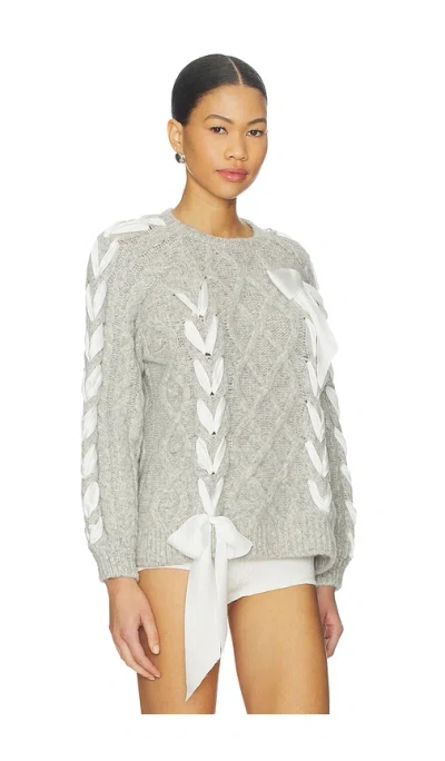 Loveshackfancy Kloss Pullover In Gray