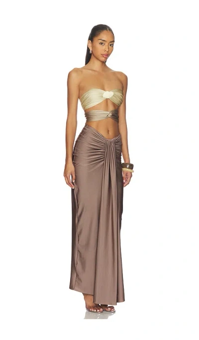 Baobab Giselle Maxi Dress In Brown