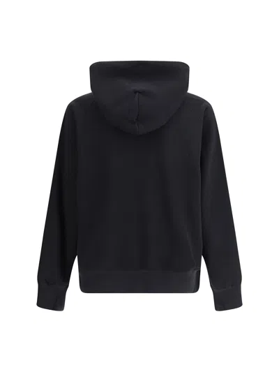 Sacai X Carhartt Wip Logo Patch Faded Hooded Sweatshirt In Blue