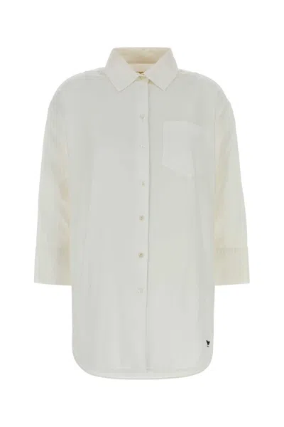 Weekend Max Mara White Cotton Oversize Queva Shirt In White