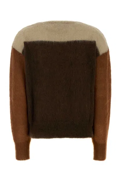 Isabel Marant Étoile Multicolor Mohair Blend Madeline Sweater In Brown