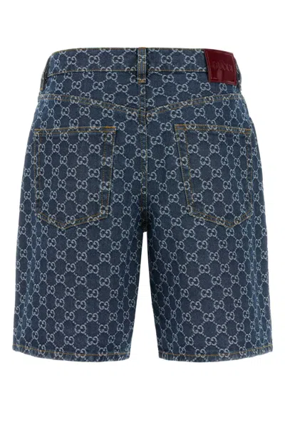Gucci Shorts Jacquard In Blue