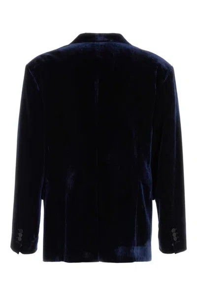 Dsquared2 Midnight Blue Velvet Blazer In Blue