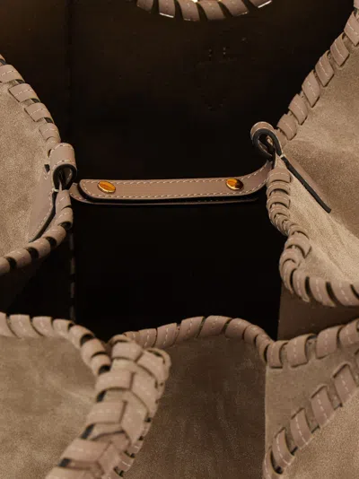 Tod's T Medium Suede Hobo Shoulder Bag Braided Handles In Brown