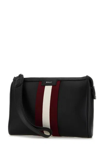 Bally Code Pouch In Black Nylon In Black