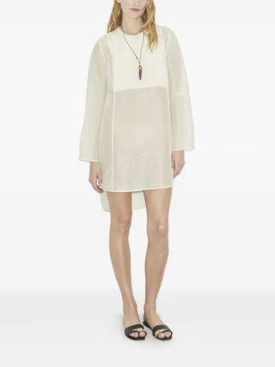 Tory Burch Linen And Silk Tunic In Multi