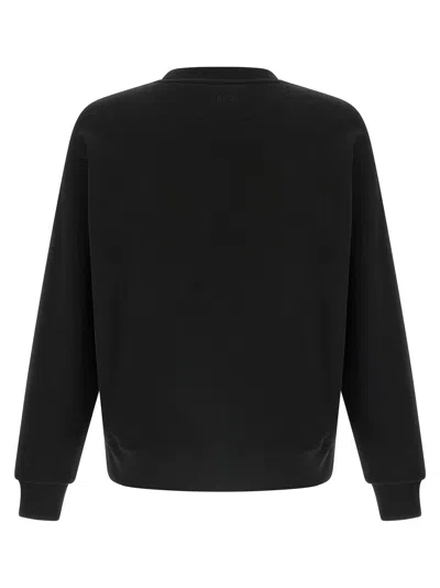 Kenzo Wild Tiger Crew Neck Sweatshirt Ribbed Cuffs Hem In Black