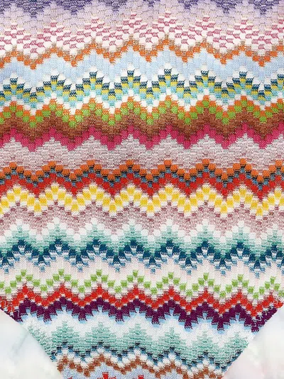 Missoni One Piece Swimsuit Zigzag Pattern Straps In Multi