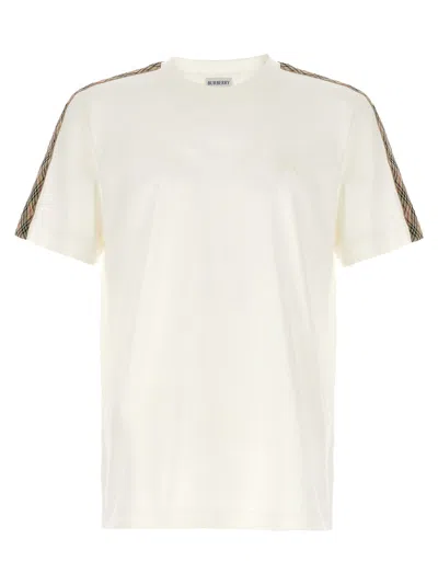 Burberry Checked Cotton-jersey T-shirt In White