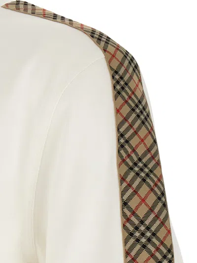 Burberry Checked Cotton-jersey T-shirt In White