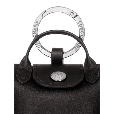 Longchamp Le Pliage Xtra Key Ring In Black