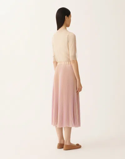 Fabiana Filippi Lightweight Midi Skirt Pleated Design In Animal Print