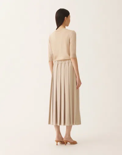 Fabiana Filippi Pleated Skirts In Techno Tailoring In Neutral